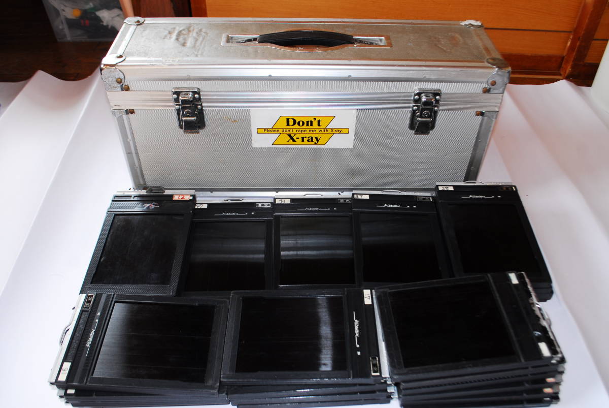 ☆実用品☆ 大判カットフィルムホルダー 4x5 Riteway 等 33枚 ケース付き