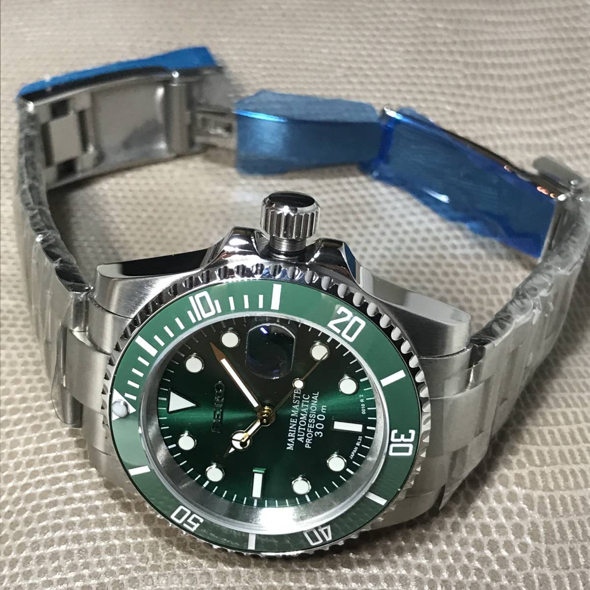SEIKO MOD NH35ハルクモデル グリーンサブ グリーンホワイト