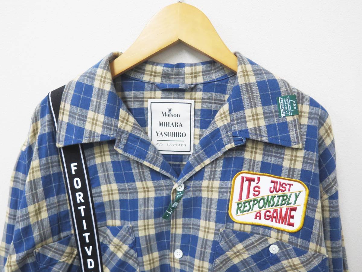 MAISON MIHARA YASUHIRO メゾンミハラヤスヒロ A03SH171 checked print  