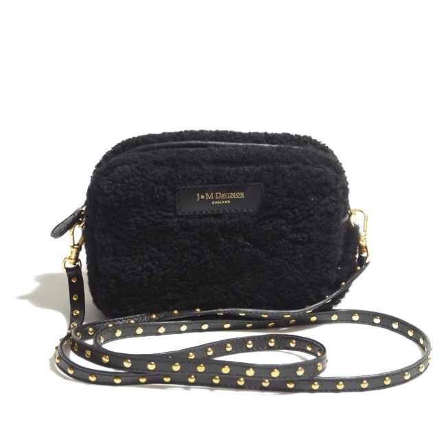 □美品□ 程よかっ J&M DAVIDSON 黒 リップスティック ショルダーバッグ