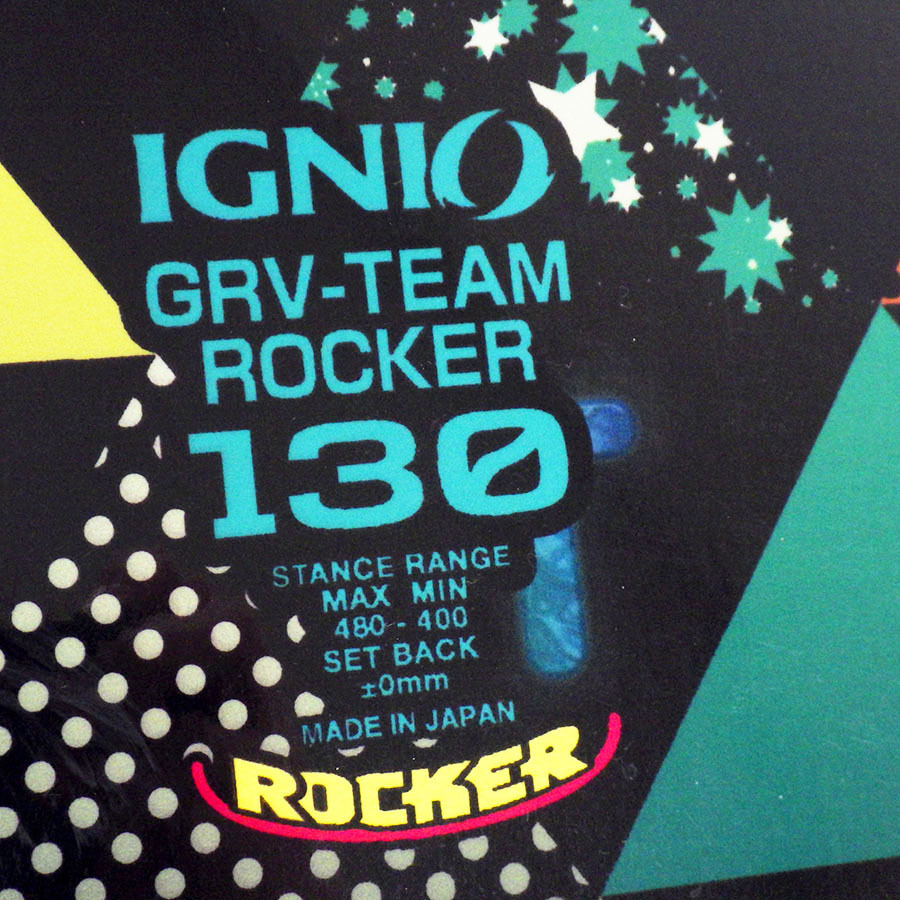 IGNIO イグニオ GRV-TEAM ROCKER 130cm スノーボード 板 + KISSMARK