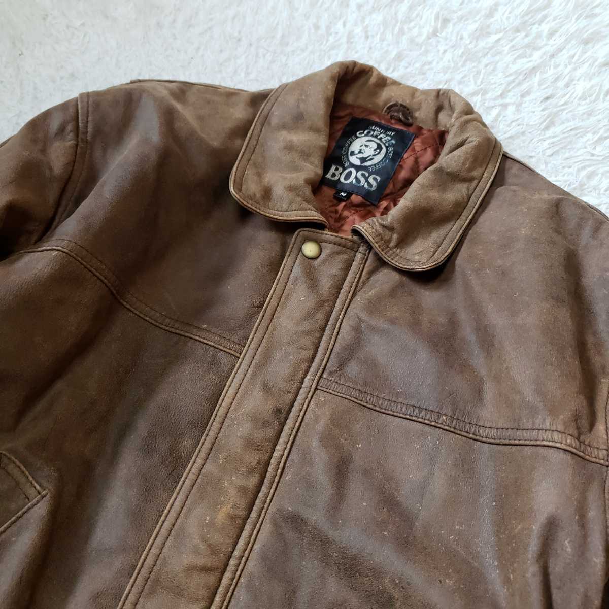 超希少当時物】BOSSジャン ボスジャン 非売品 ビンテージ レザー 