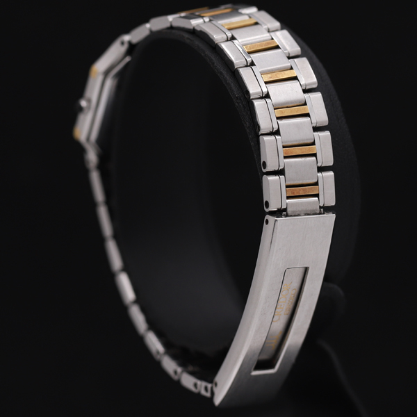 1円□稼働□正規良品【セイコー】QZ 5A70-3A00 クレドール SS×18KT スクエアタイプ シルバー文字盤 レディース腕時計 A0181785