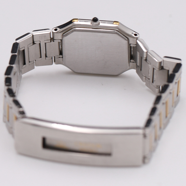 1円□稼働□正規良品【セイコー】QZ 5A70-3A00 クレドール SS×18KT スクエアタイプ シルバー文字盤 レディース腕時計 A0181785