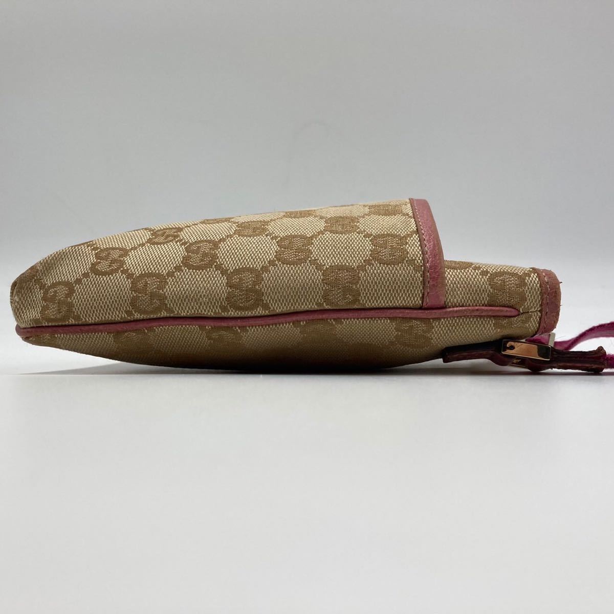 極美品》『天下一品』 GUCCI ポシェット GG柄 キャンバス シェリー