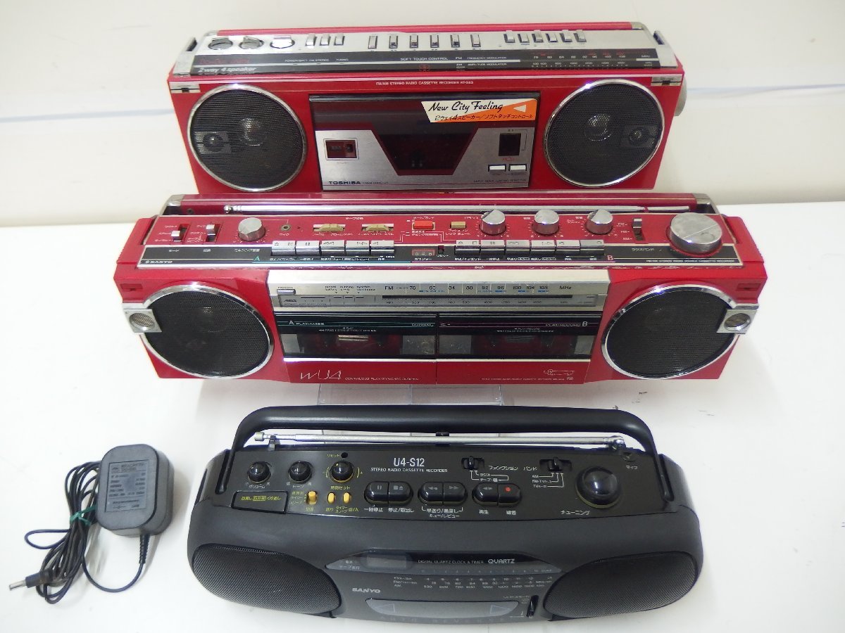 SANYO U4-S12 赤いラジカセ【整備・動作品】 SANYO - U4-S12 Yahoo!オークション ⁄Zク2148 東芝 RT-S65 MR-W 赤い