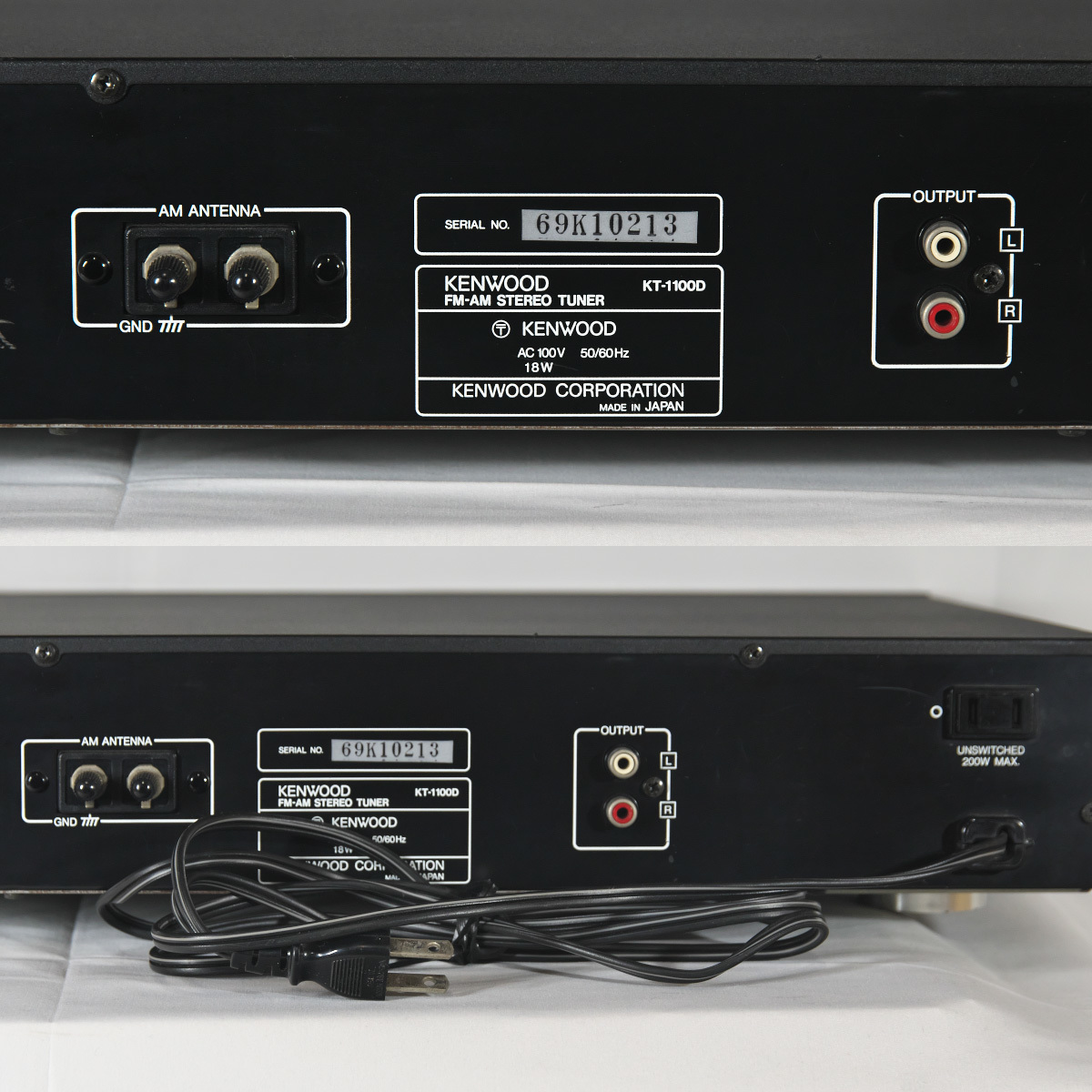 KENWOOD KT-1100D AM-FMステレオチューナー 動作確認済み：再調整品】 抜群の高性能機 KENWOOD KT-1100D（69K10213