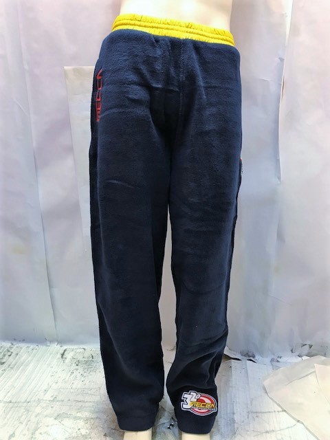 【MECCA USA/メッカ】ロゴ フリース ジップアップ プルオーバー ジャケット NAVY Size:L 新品 デッドストック/希少/大き目/アウトドア/防寒 ハーフジップ フリース メンズ OFF-WHITE 美品 刺繍ロゴ