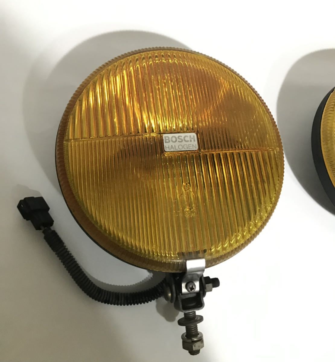 中古 BOSCH 丸型 20cm フォグランプ 補助灯 ボッシュ 旧車 イエロー 