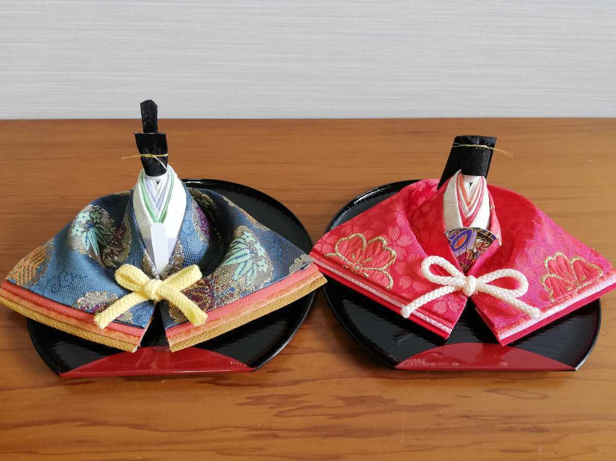 雛人形⑤ ハンドメイド ひな祭り 桃の節句金蘭布 年中行事 女雛男雛 土産インテリア着物和柄 お内裏様 親王殿様ひな人形お雛様 雛祭り婚礼_4