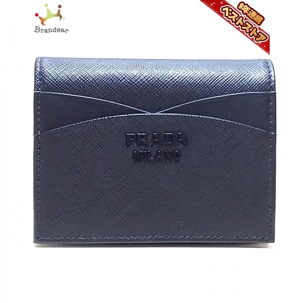 プラダ PRADA 2つ折り財布 1MV204 - レザー 黒 財布(女性用財布)｜売買 