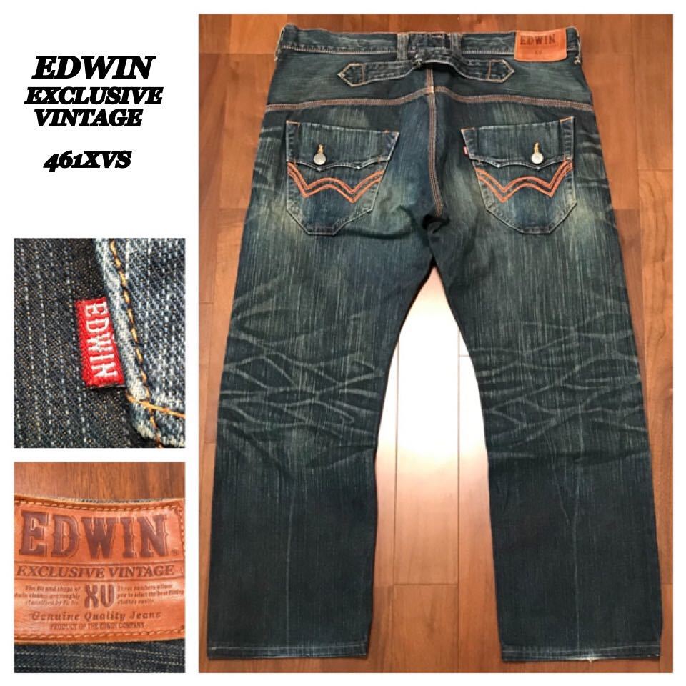 美品 EDWIN エドウィン☆EXCLUSIVE VINTAGE 461XVS シンチバック タブ 