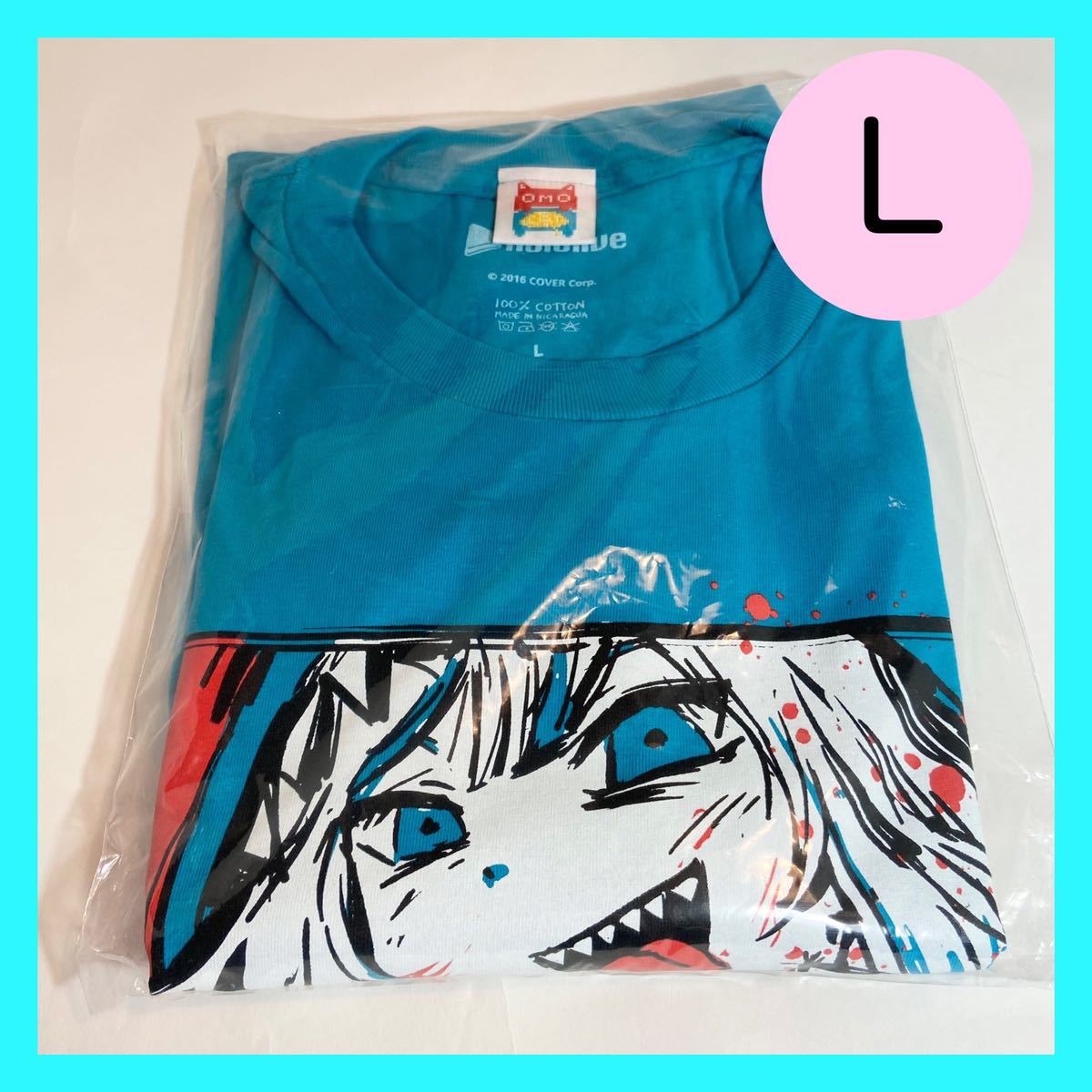 OMOCAT hololive English Gawr Gura APEX PREDATOR Tシャツ L がうる