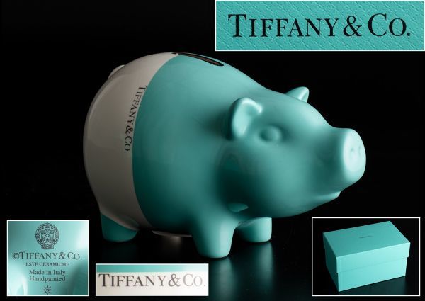 Tiffany&Co. ティファニー ピギーバンク カラーブロック 貯金箱 豚
