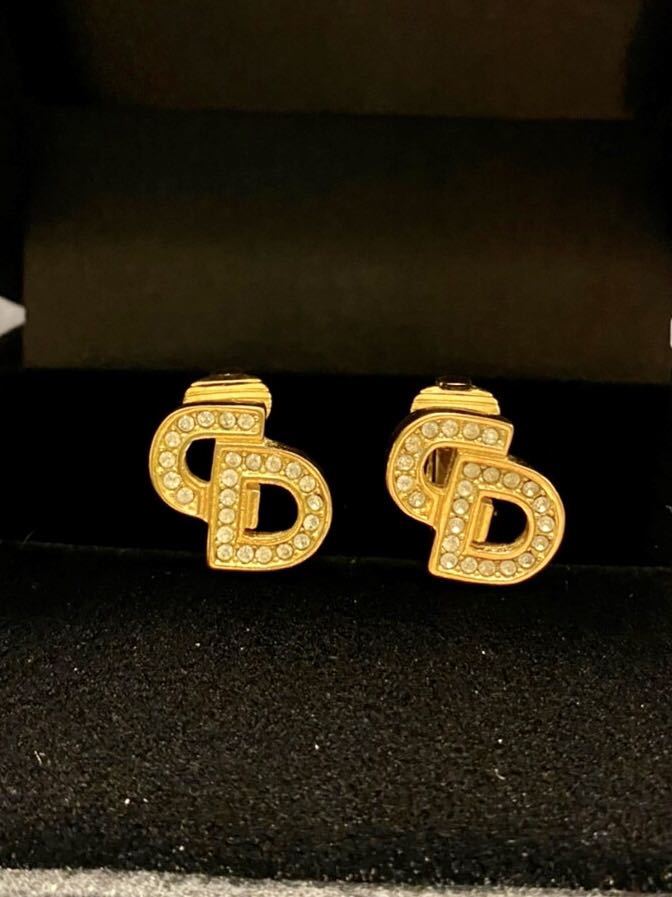 G107 Christian Dior ディオール イヤリング 3点セット ラインストーン