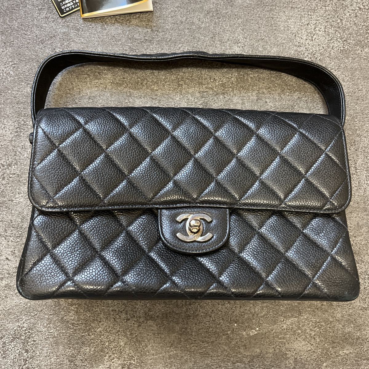 美品 CHANEL シャネル マトラッセ ラムスキン ショルダーバッグ 