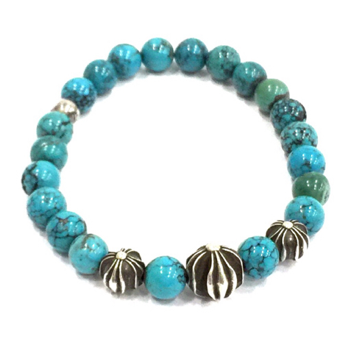 クロスターコイズビーズブレスレット