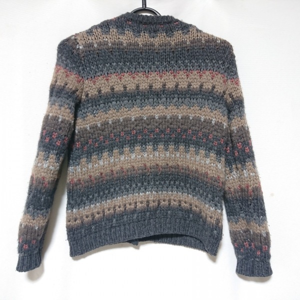 ブルネロクチネリ BRUNELLO CUCINELLI カーディガン サイズM - ダークグレー×ライトブラウン×マルチ レディース 長袖/カシミヤ トップス BRUNELLO | CUCINELLI カシミヤ混ストール ブルネロクチネリ クチネリ銀座店が待望のリニューアル