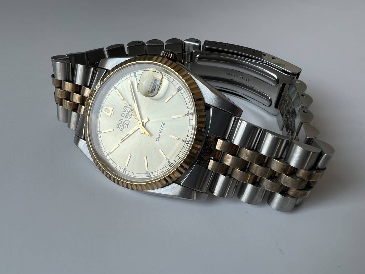 Y53不動 現状品 BULOVA ブローバ SUPER SEVILLE CALENDAR スーパー 