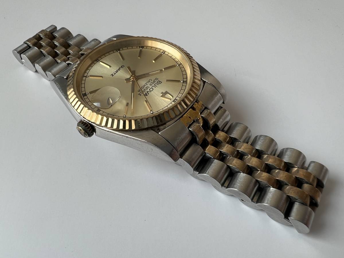 Y53不動 現状品 BULOVA ブローバ SUPER SEVILLE CALENDAR スーパー 