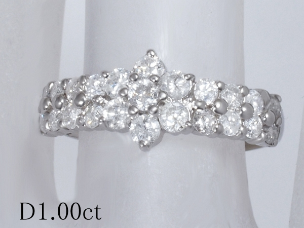 清水屋《送料無料》ダイヤモンド/1.00ct プラチナ デザイン リング 
