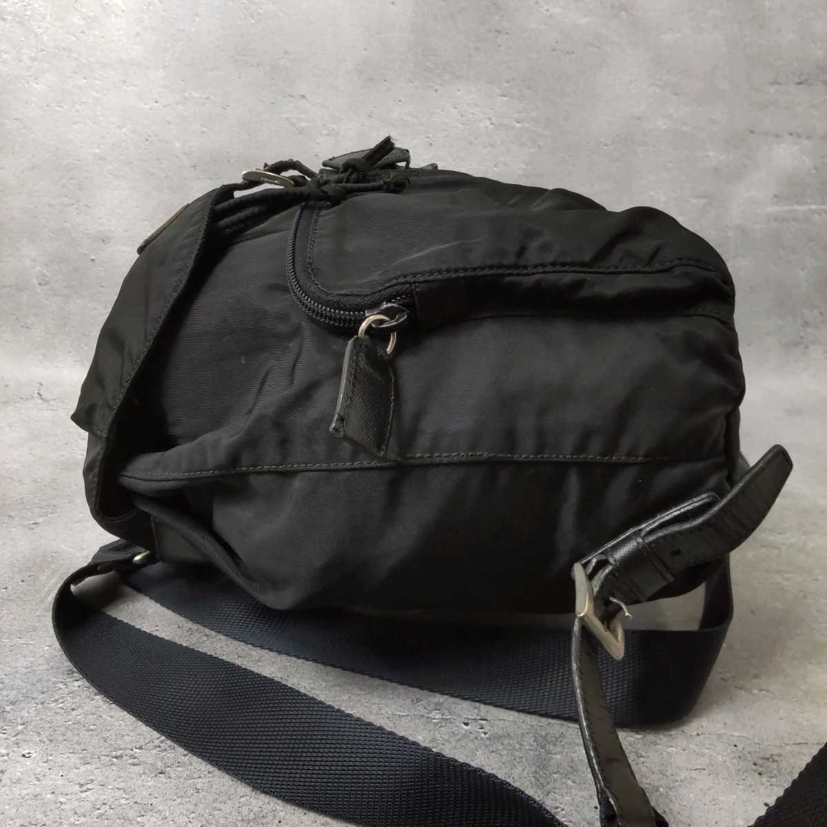 1円～【極美品】PRADA プラダ B5885F テスートナイロン 巾着型 
