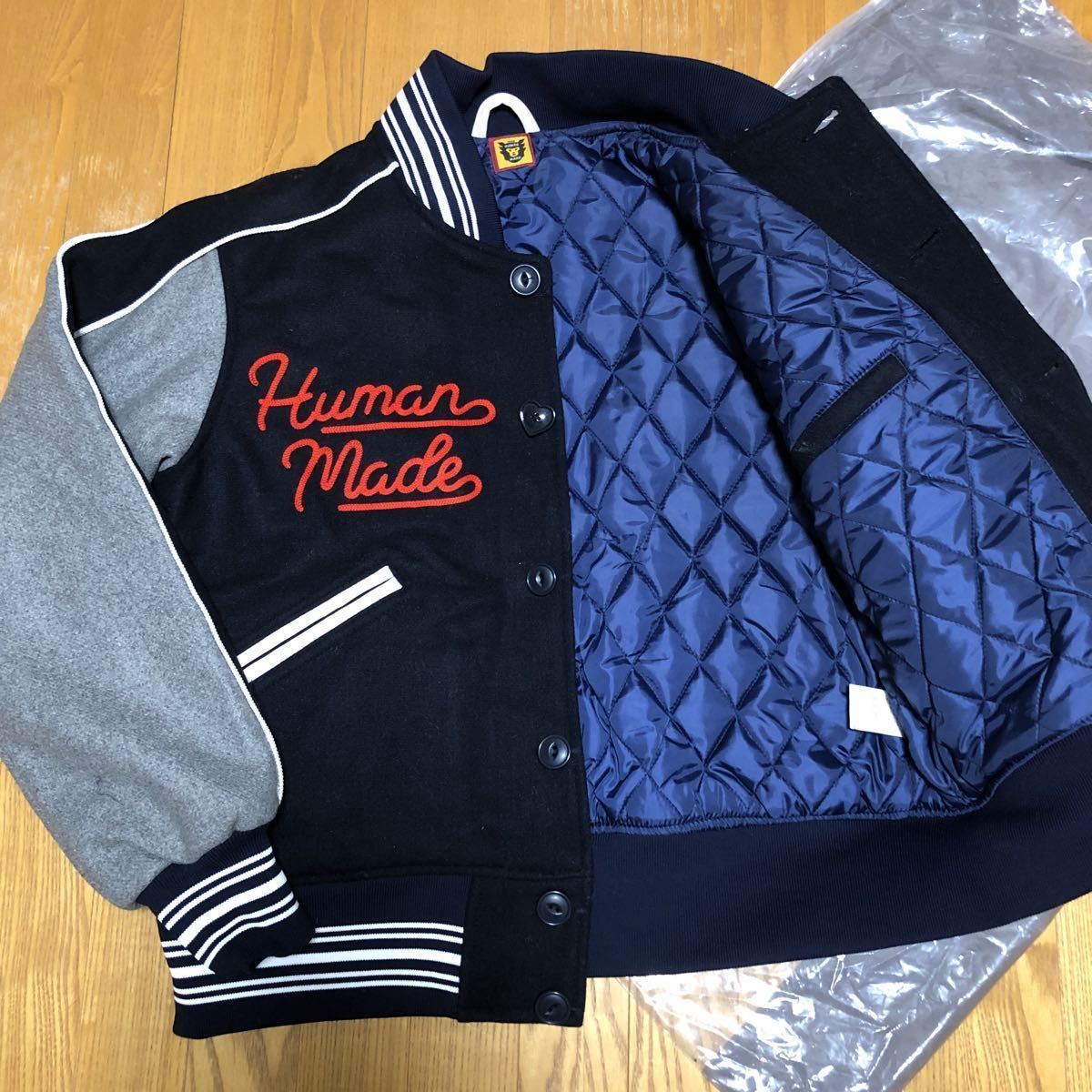 HUMAN MADE ヒューマンメイド VARSITY JACKET スタジャン 紺(S)
