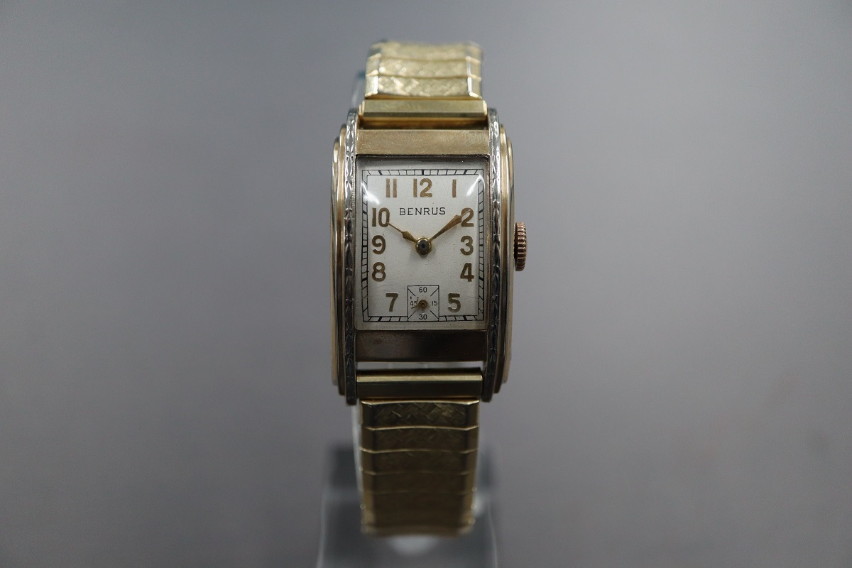 売り切り！ 1円スタート！ベンラス BENRUS 1950年代 スクエアケースGP 