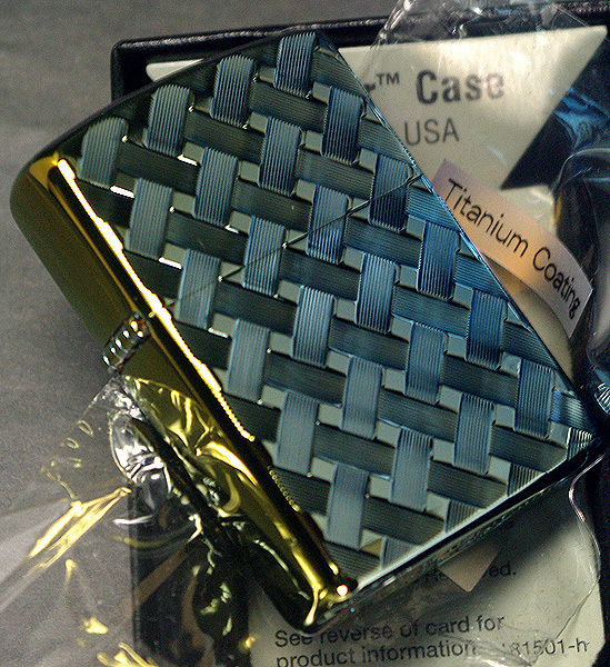 【ZIPPO】アーマー ワイヤ(WIRE)メッシュ ブルーゴールド・チタンコート/ネコポス