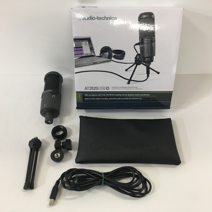 楽器・機材 audio-technica AT2020USB+ コンデンサーマイク 使用僅少