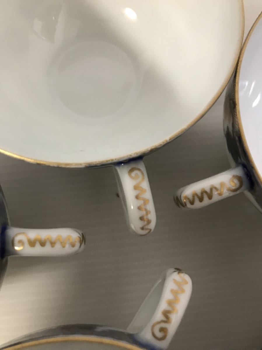 M005J07T オールド深川製磁☆Old Fukagawa☆カップ＆ソーサー5客☆まとめ