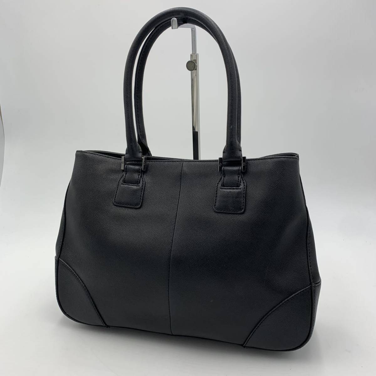 @ 高級感溢れる!! [鏡/ミラー付属] Tory Burch トリーバーチ PVC×レザー ハンドバッグ 手提げ鞄 トートバッグ レディース 婦人鞄 BLK Tory ミラー Burch ミニウォレット トリーバーチミラー Sunglasses