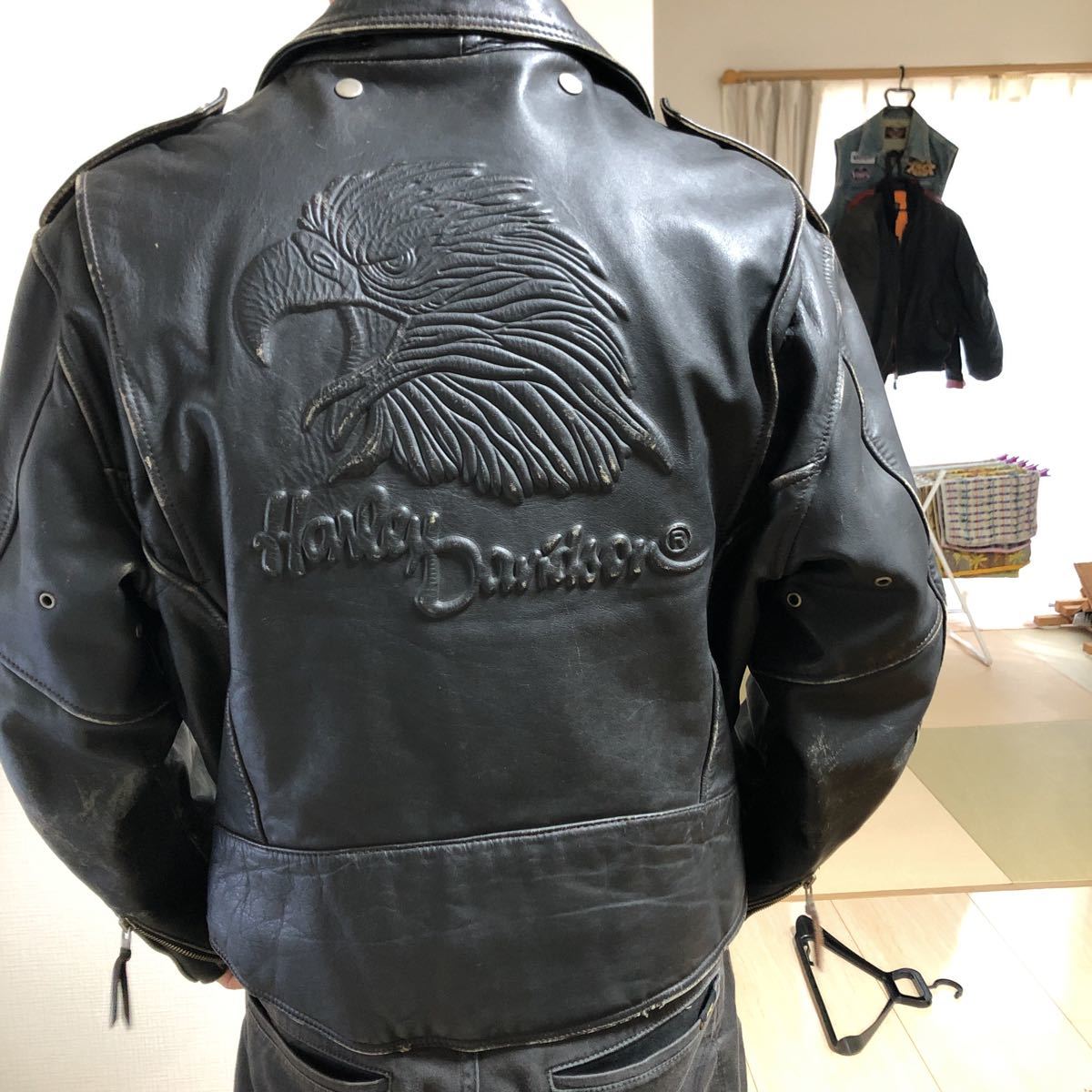 Harley-Davidson ロゴ入り 革ジャン レザージャケット レザー Harley