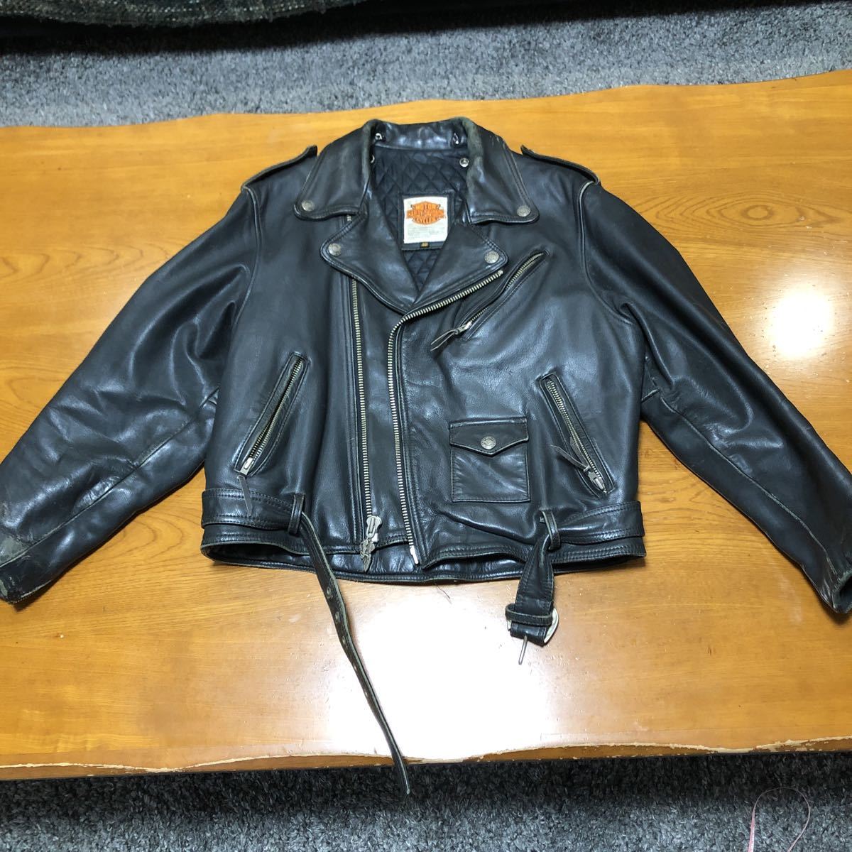 Harley-Davidson ロゴ入り 革ジャン レザージャケット レザー Harley