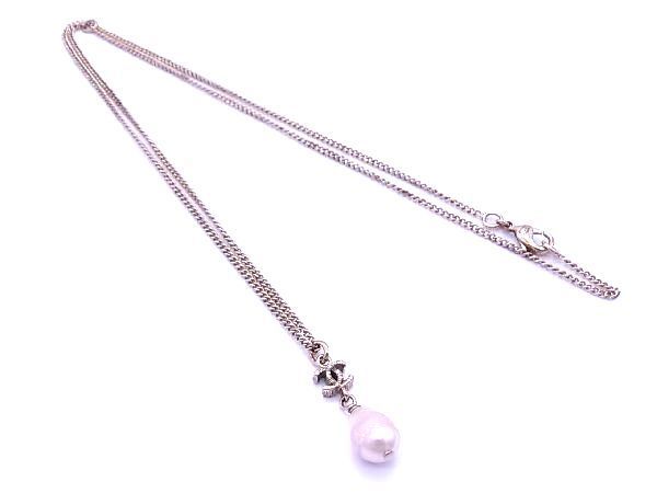 1円 CHANEL シャネル ココマーク フェイクパール ネックレス