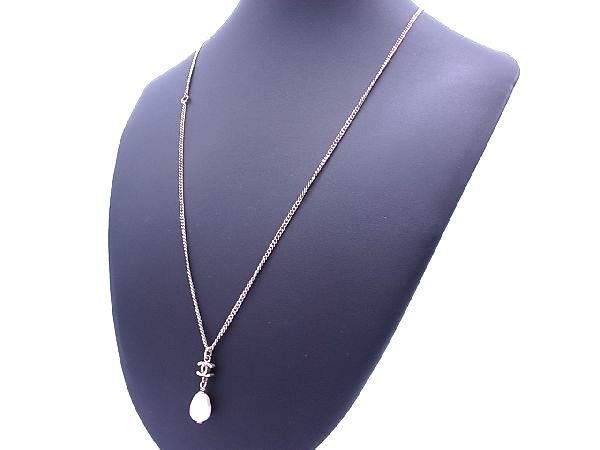 1円 CHANEL シャネル ココマーク フェイクパール ネックレス