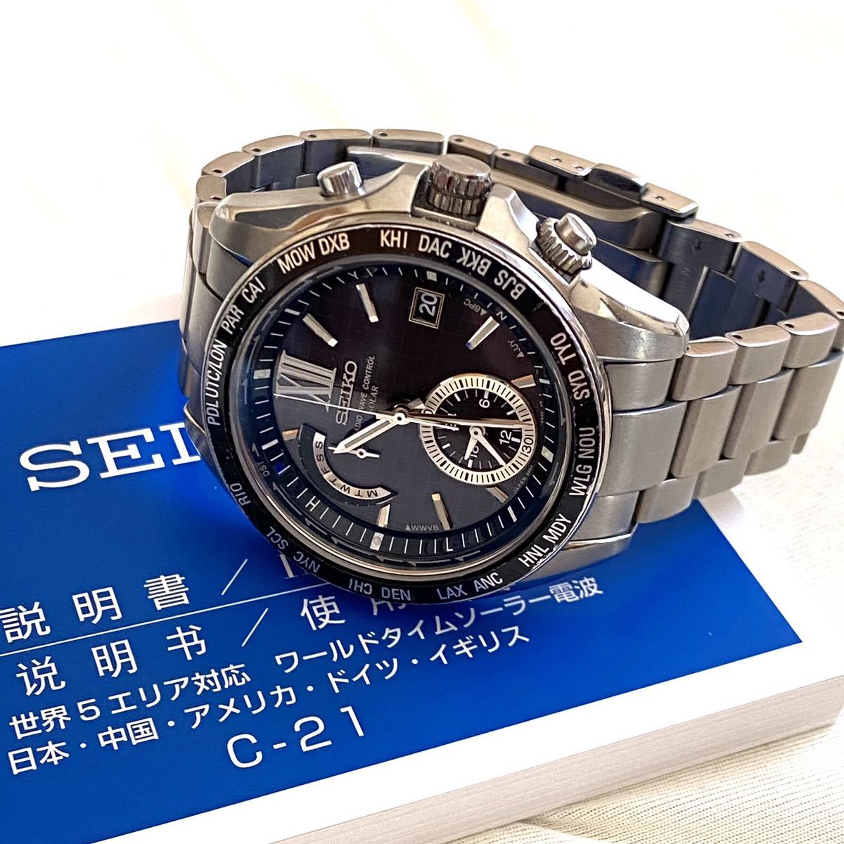 SEIKO 電波ソーラー ブライツ SAGA099 8B54 腕時計 SEIKO ◇ ブライツ ワールドタイム 電波ソーラー 8B54 ◇ SAGA099