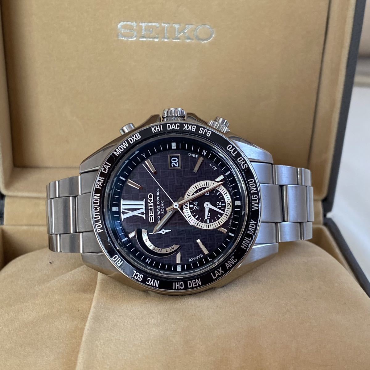 SEIKO ◇ ブライツ ワールドタイム 電波ソーラー 8B54 ◇ SAGA099