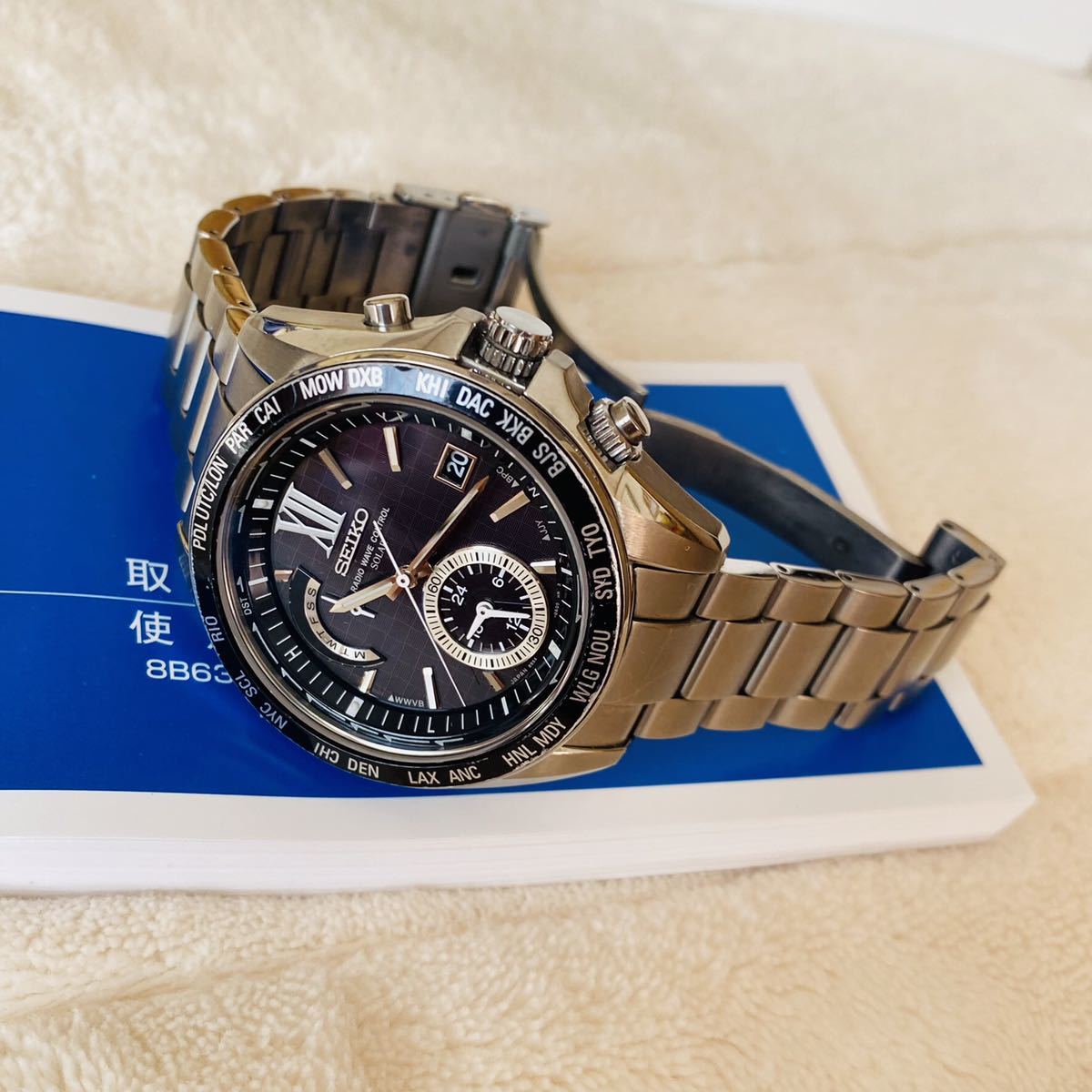 SEIKO 電波ソーラー ブライツ SAGA099 8B54 腕時計 SEIKO ◇ ブライツ ワールドタイム 電波ソーラー 8B54 ◇ SAGA099