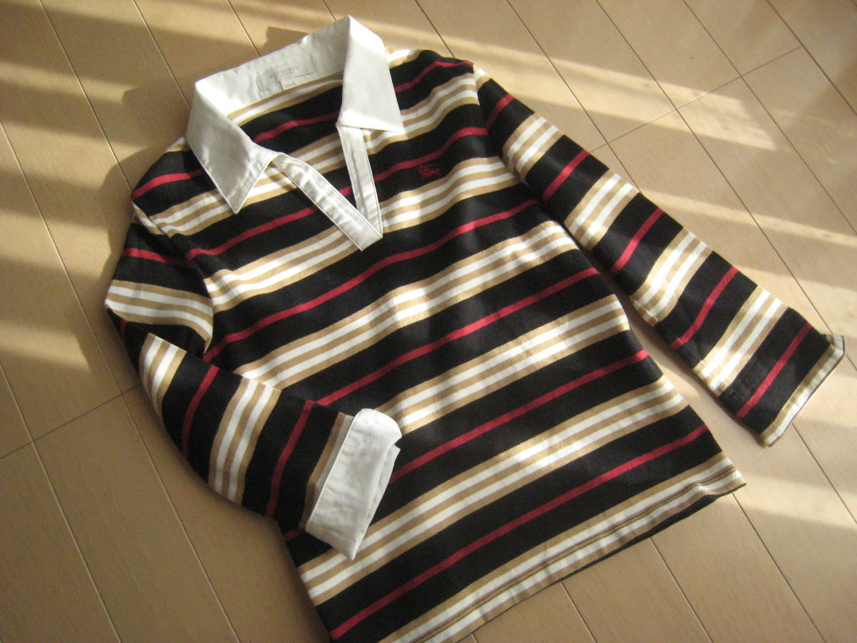 BURBERRY バーバリー 140センチ ラガーシャツ 7分袖 (長袖Tシャツ 
