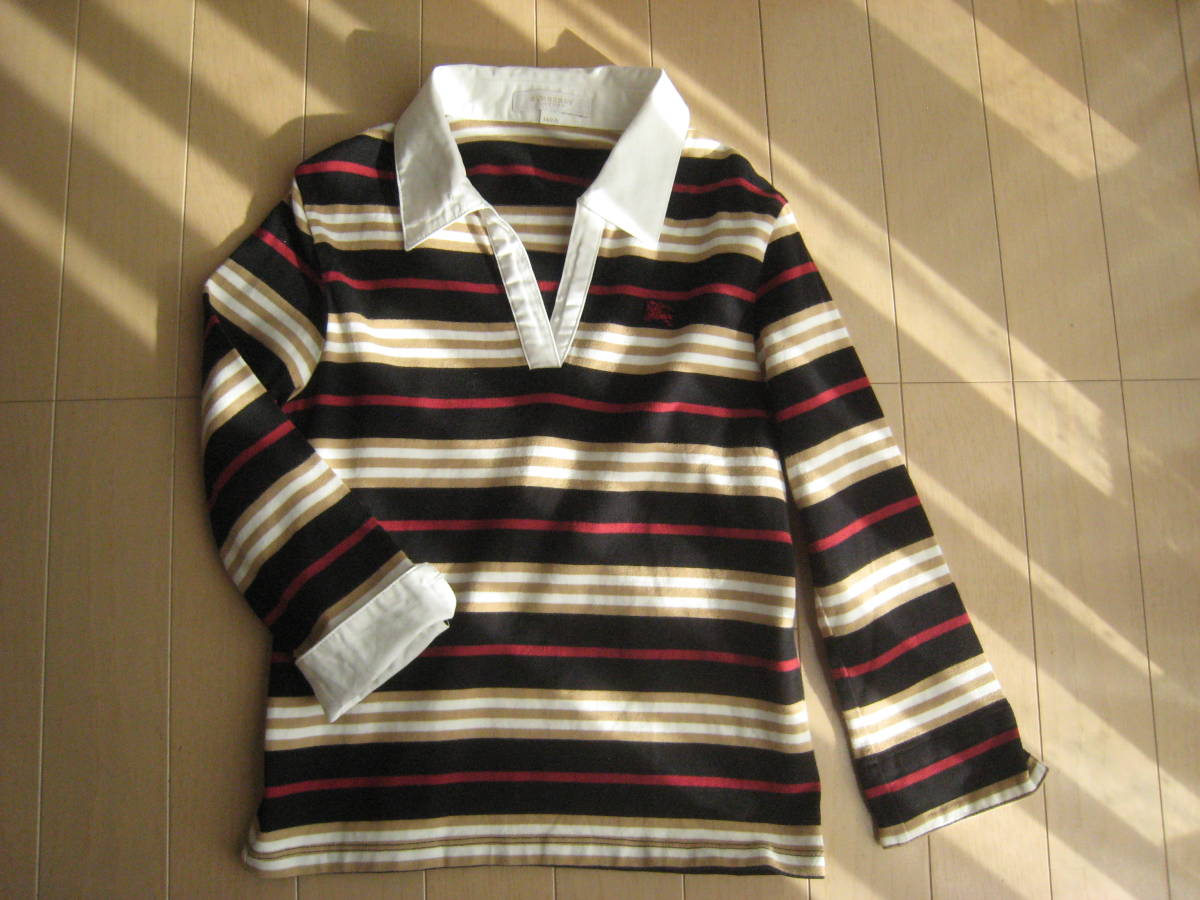 BURBERRY バーバリー 140センチ ラガーシャツ 7分袖 (長袖Tシャツ 