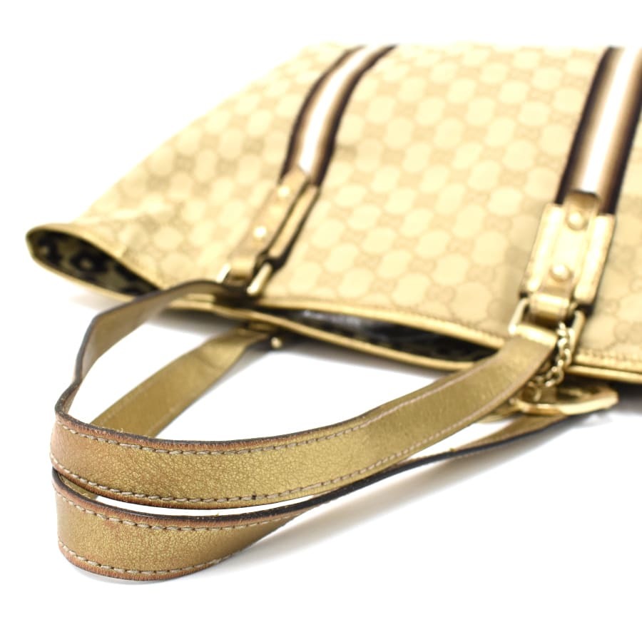 GUCCI グッチ ベージュ アイボリー ゴールド金具 GGキャンバス ⁄レザー
