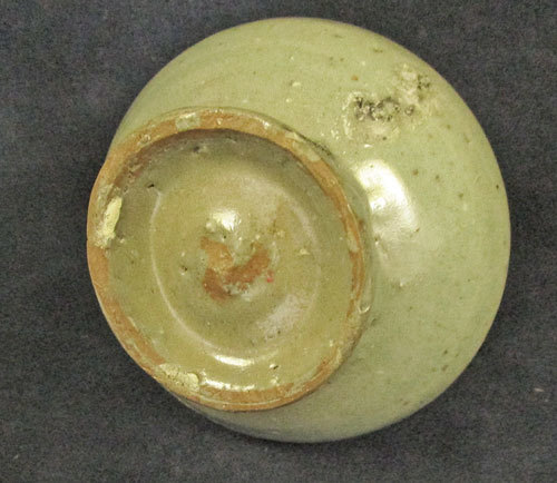 高麗青磁　小壺　油壺　韓国　朝鮮　高さ8cm R1391ダM 朝鮮高麗期 高麗青磁 高台が高い 油壺 小壺 酒器 徳利 検 朝鮮陶磁李朝