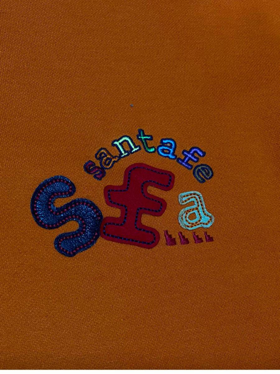 美品 santa fe サンタフェ ロゴ ゆったり ハーフジップ スウェット 