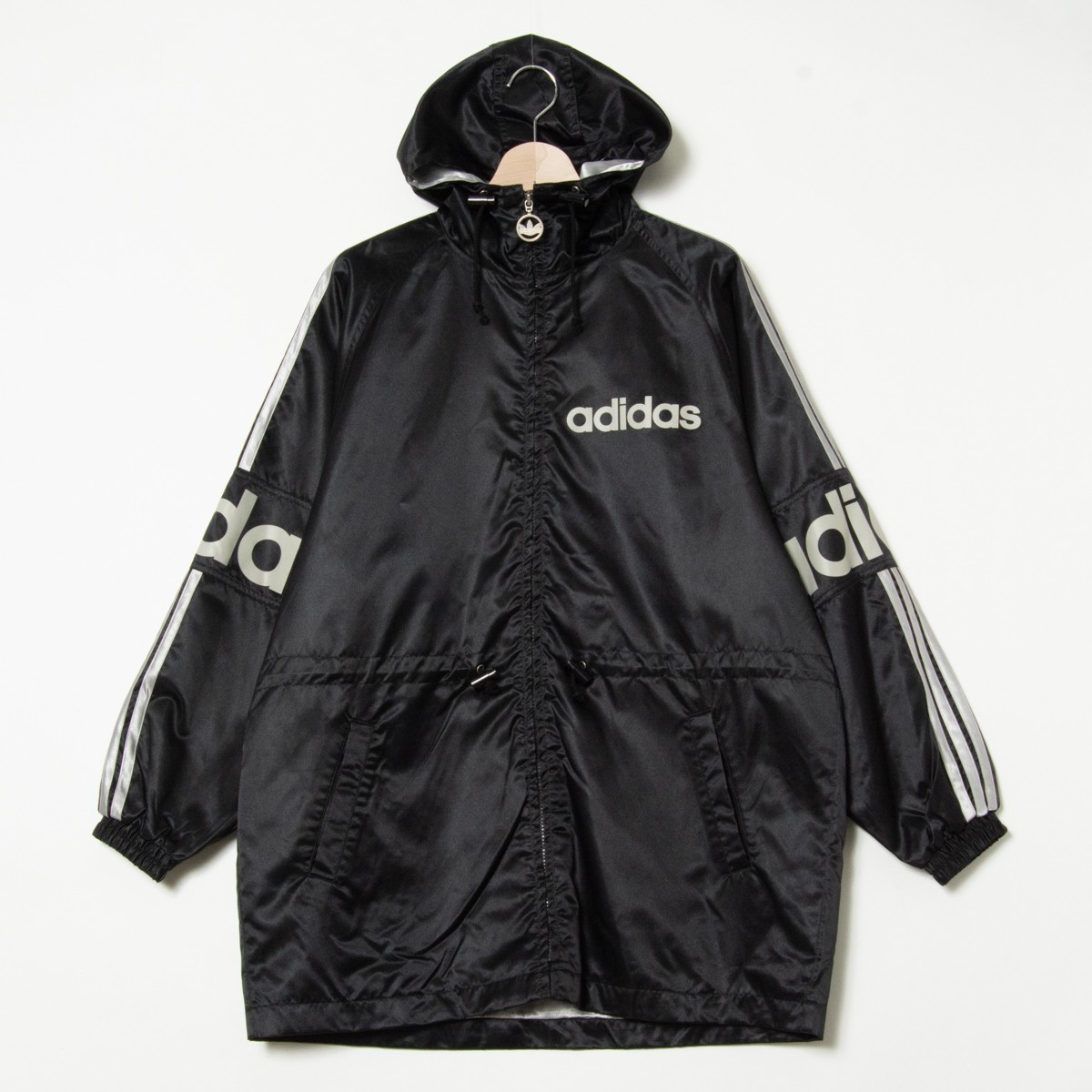 90s Adidas アディダス 裏ボアベンチコート ビッグトレフォイル L
