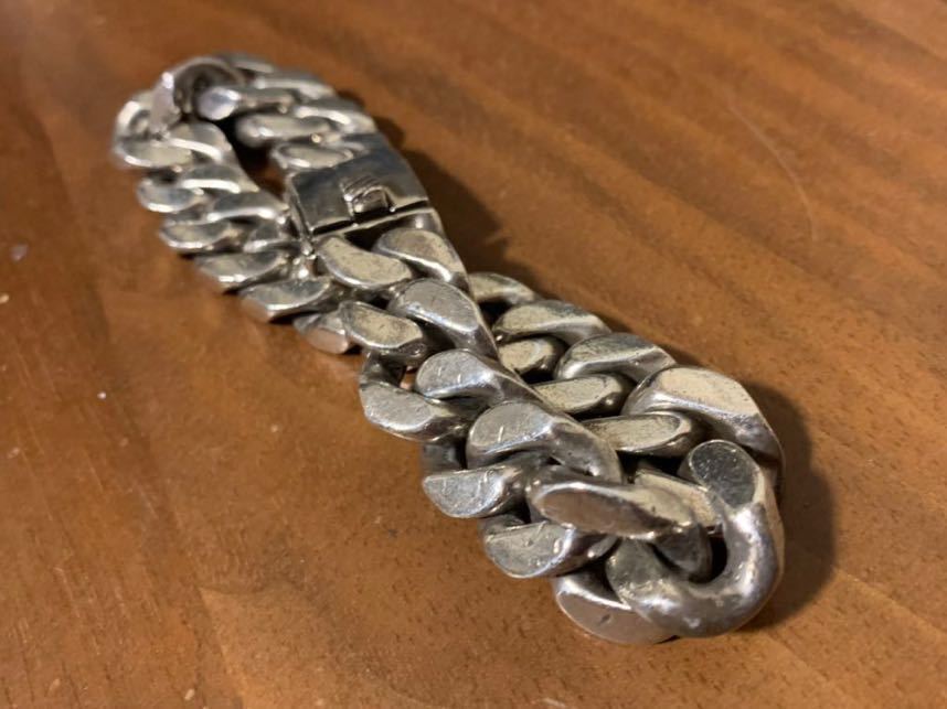 極太 超重量 147g シルバー 925 喜平 チェーン ブレスレット チェーン  