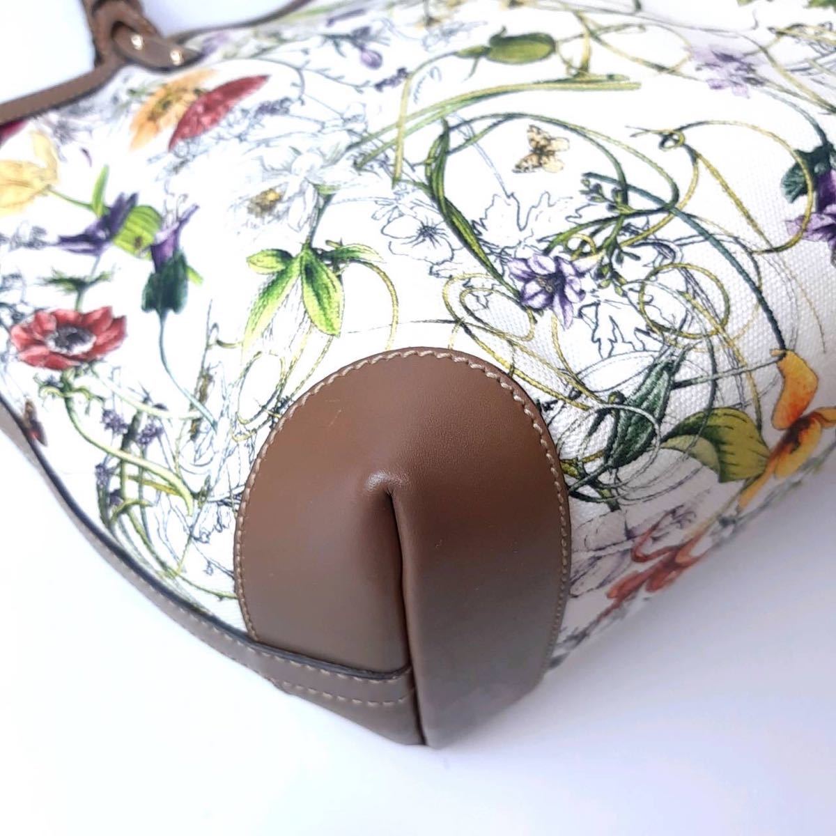 1円スタート 1スタ GUCCI グッチ フローラ トートバッグ 花柄 ポーチ 