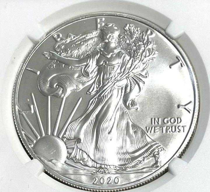 NGC MS69 2020 イーグル銀貨 1オンス ブラックケース