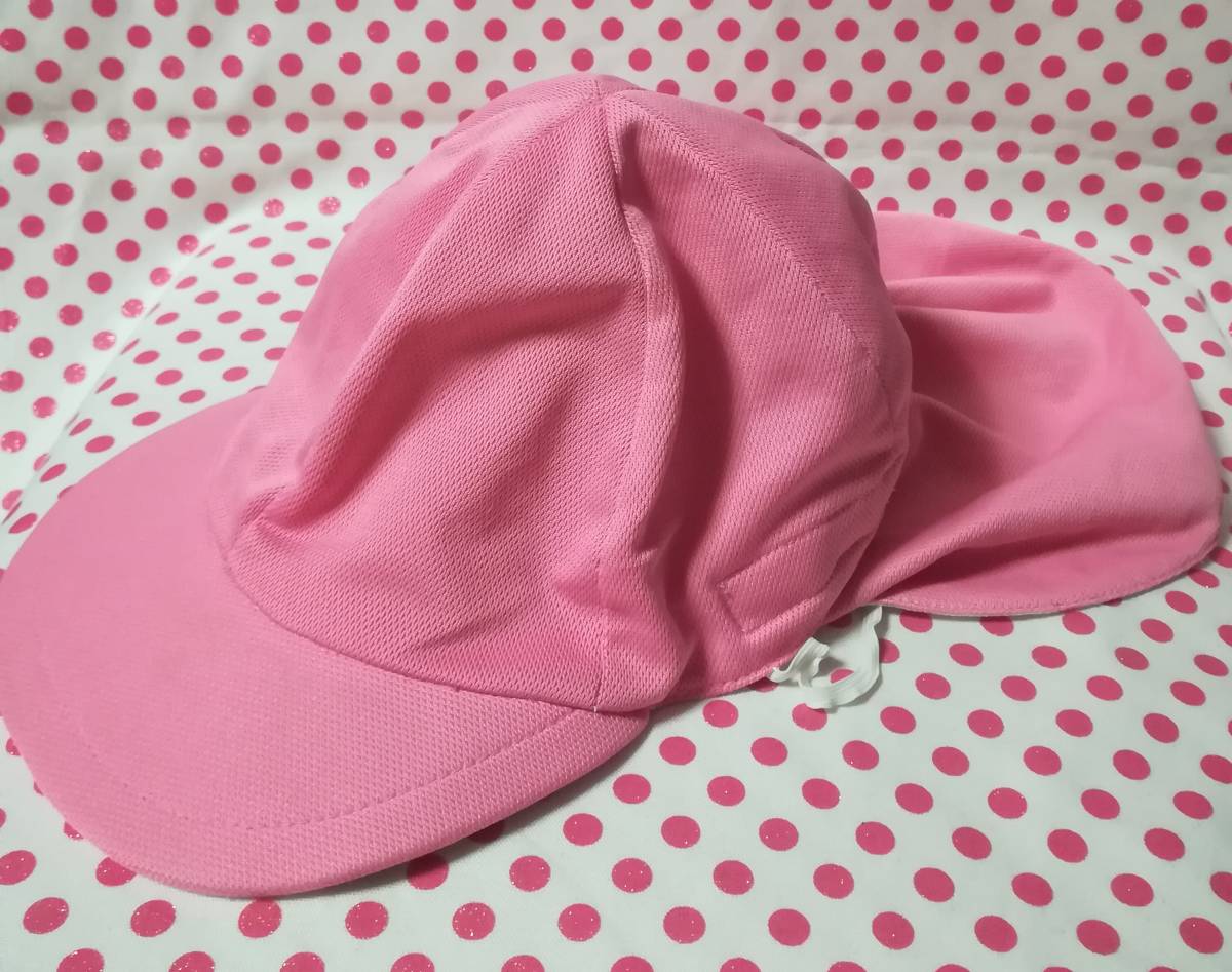 USED☆帽子 桃 桃白帽子 メッシュ素材 日よけ帽子 カラー帽子 日よ 