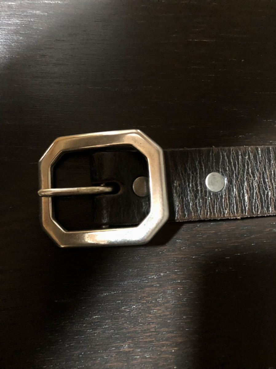希少 RRL BURLINGTON LEATHER BELT バーリントン レザーベルト Vintage